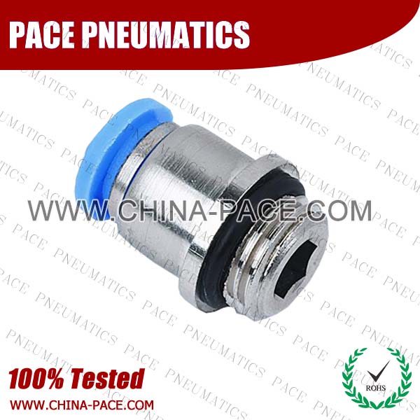 G Thread Composite Push To Connect Fittings, BSPP Pneumatic Fittings, Air Fittings, One Touch Fittings, Air Flow Control Valve, Pneumatic Flow Control Valve, Air connectors,pneumatic Components